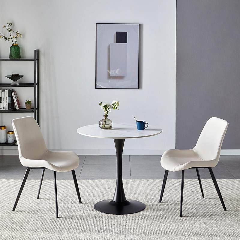 8V岩板圆桌接待洽谈桌椅组合办公室圆形洽谈桌小圆桌子阳台休闲桌,淘宝优惠券,粉丝福利购,淘宝优惠卷