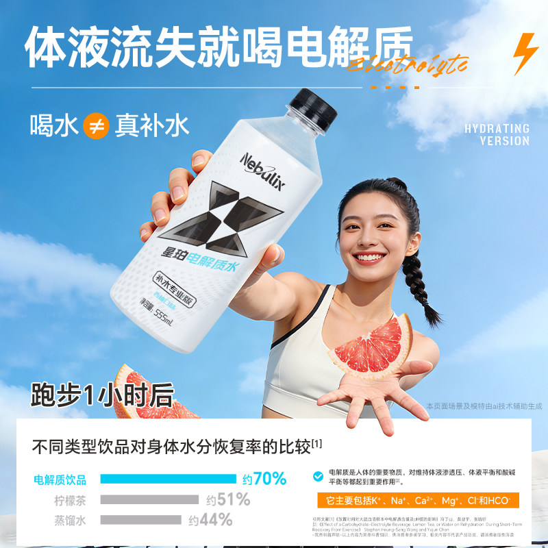 星珀Nebulix电解质水西柚味555ml*15瓶0脂肪含维生素饮料运动健身,淘宝优惠券,粉丝福利购,淘宝优惠卷