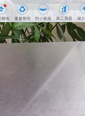 庆楚浴室透光不透明静电磨砂膜