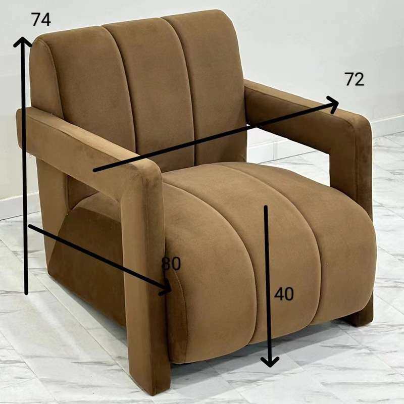 懒人沙发阳台现代简约单人绒布休闲椅法式奶油风小户型猫爪绒,淘宝优惠券,粉丝福利购,淘宝优惠卷