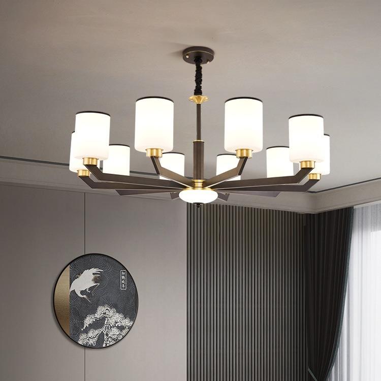 43新中式吊灯铜客厅灯家风用餐厅灯中国别大全厅广东中山古镇灯墅 - 图2