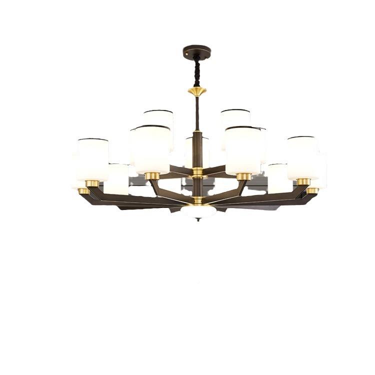 43新中式吊灯铜客厅灯家风用餐厅灯中国别大全厅广东中山古镇灯墅 - 图3