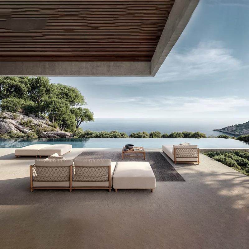 户外柚木沙发庭院花园露天实木室外防腐藤编庭院后院休闲家具组合,淘宝优惠券,粉丝福利购,淘宝优惠卷