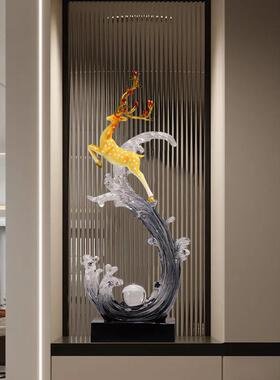 风生水入PKE户玄轻摆件奢高档客厅电视柜办关公室年起年有余锦鲤