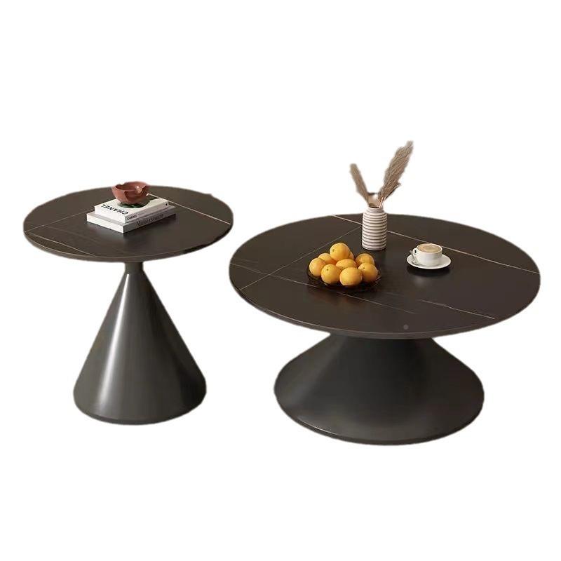 Cream style hot style Internet celebrity living room tea table DVD table round rock home small B&B board coffee table table modern