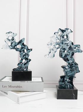 售新中式创意透板明太湖雕石塑1摆件样板间楼处家具客厅书房样间