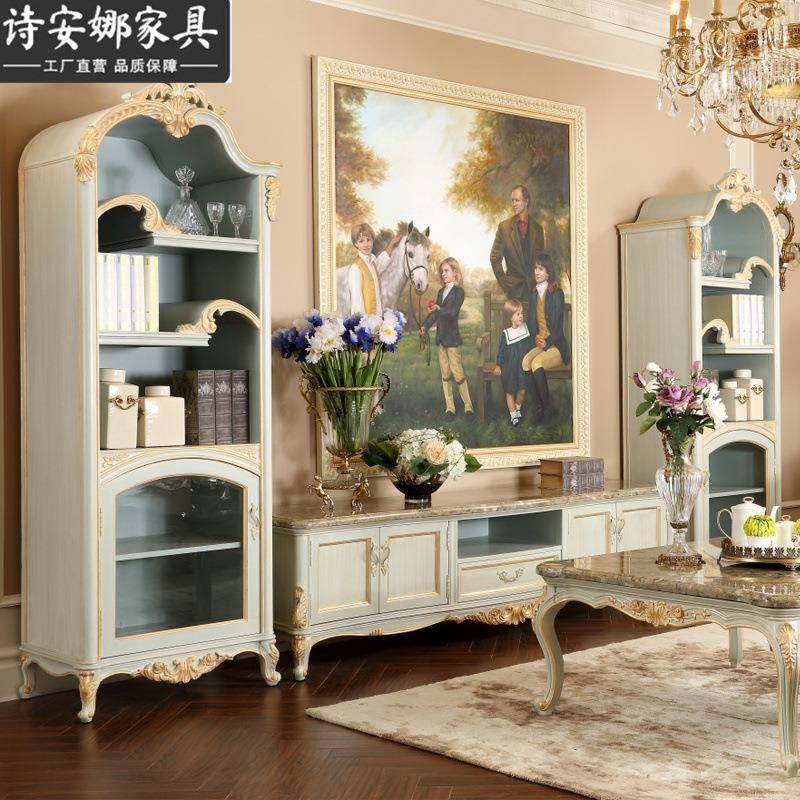 欧式布艺沙发组合客厅实木雕花家具大户型新古典沙发法式,淘宝优惠券,粉丝福利购,淘宝优惠卷