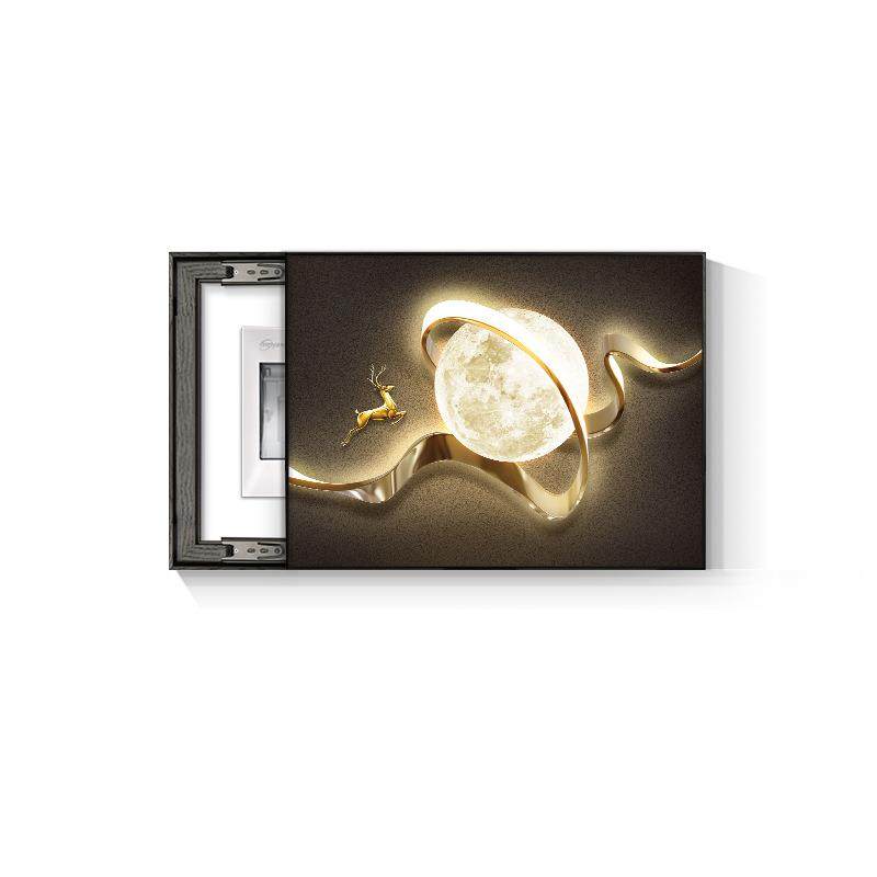 现代轻奢电表箱装饰画高级感配电箱遮挡壁画免打孔开关电闸盒挂画,淘宝优惠券,粉丝福利购,淘宝优惠卷