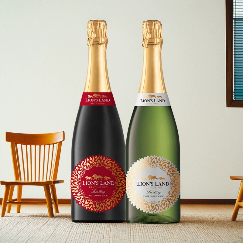 无醇葡萄汁金狮园含气红+白葡萄汁2支节日聚会酒水南非原瓶进口,淘宝优惠券,粉丝福利购,淘宝优惠卷