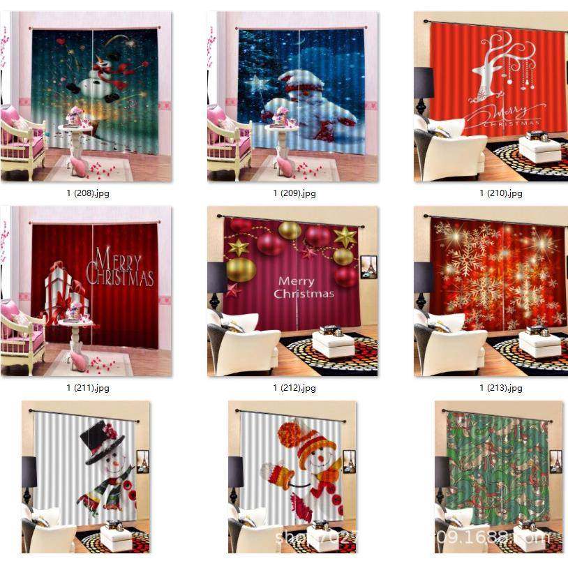 马逊欧美圣诞亚款窗帘薄客厅卧室厅背客布遮光c景hrist94550mas,淘宝优惠券,粉丝福利购,淘宝优惠卷