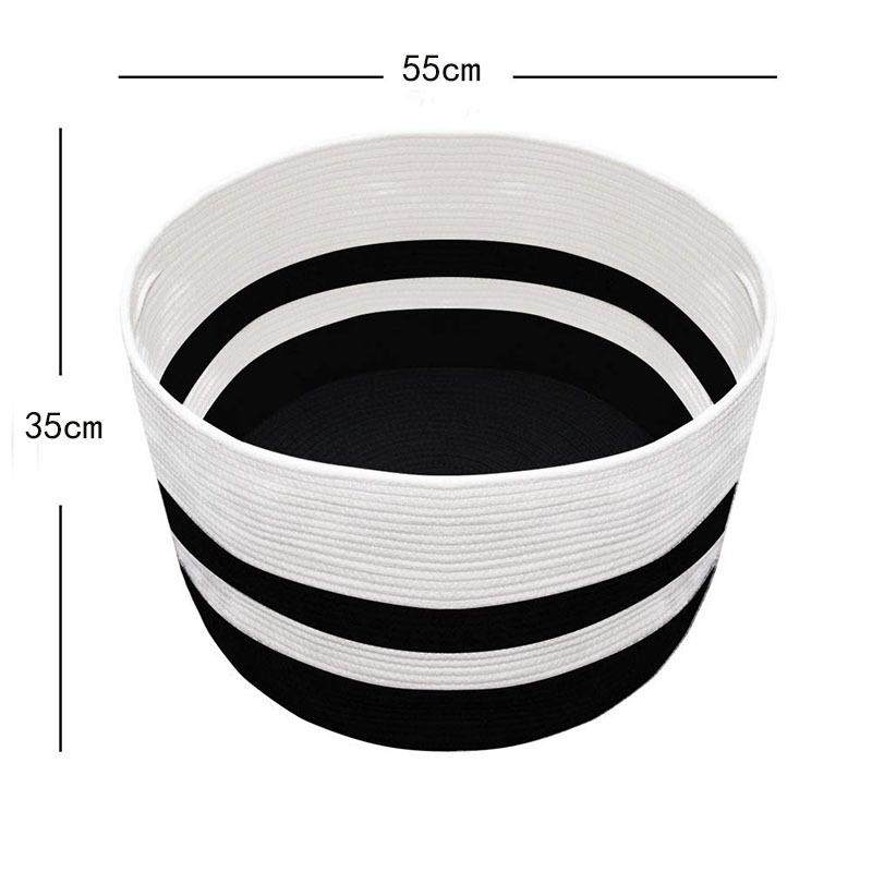 装饰编织棉绳篮洗衣篮婴儿和狗玩具储物篮儿童洗衣篮毛巾篮收纳筐,淘宝优惠券,粉丝福利购,淘宝优惠卷