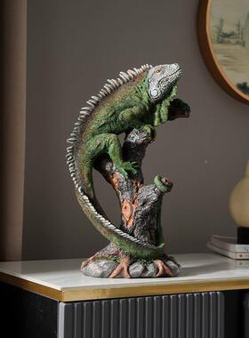 新中式客厅HXC柜蜥酒蜴摆件家玄关电视柜装工艺品高居档大气饰品