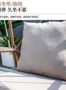 户外休闲庭院秋千室内单人吊椅双人家用阳台秋千椅室外花园秋千椅