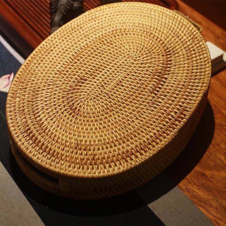 藤编家具果篮茶点心收纳盘纯手工茶杯托盘茶几藤编收纳筐,淘宝优惠券,粉丝福利购,淘宝优惠卷