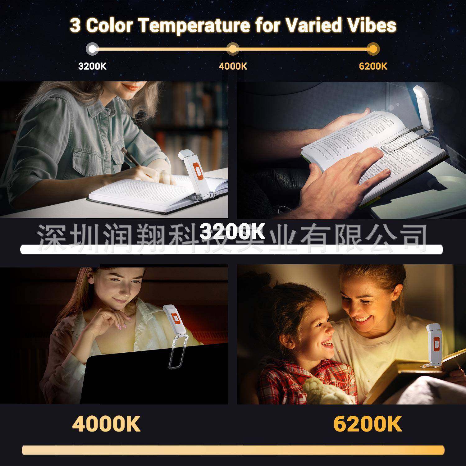 USB充电迷你书夹灯便携护眼LED阅读灯夹子台灯小夜灯学习阅读,淘宝优惠券,粉丝福利购,淘宝优惠卷