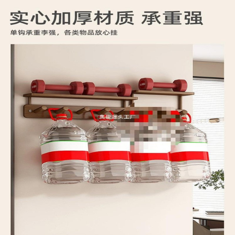 挂衣架墙上壁挂入户门后创意免打孔挂钩简易卧室家用进门玄关排钩 - 图1