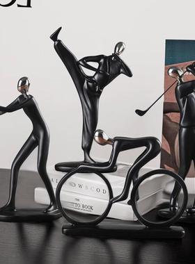 运动人物创意桌面摆件客厅酒柜办公室展示柜装饰品电视柜玄关摆设