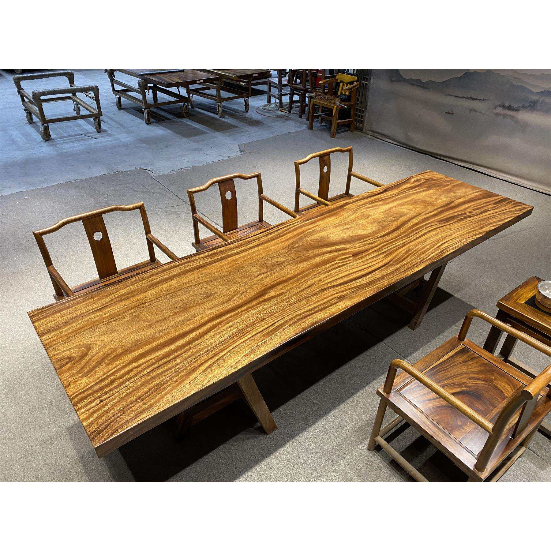 胡桃木会议桌功夫泡茶台实木大板桌中式餐桌书房学习桌现代简约桌,淘宝优惠券,粉丝福利购,淘宝优惠卷