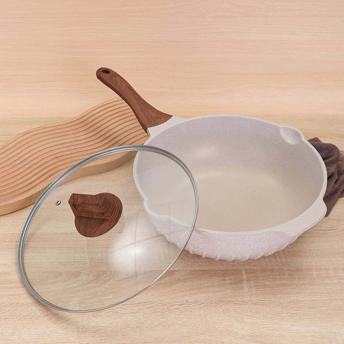 麦饭石深煎锅铝压铸炒锅不粘锅炒菜家用平底锅煎牛排鸡蛋平底煎锅,淘宝优惠券,粉丝福利购,淘宝优惠卷