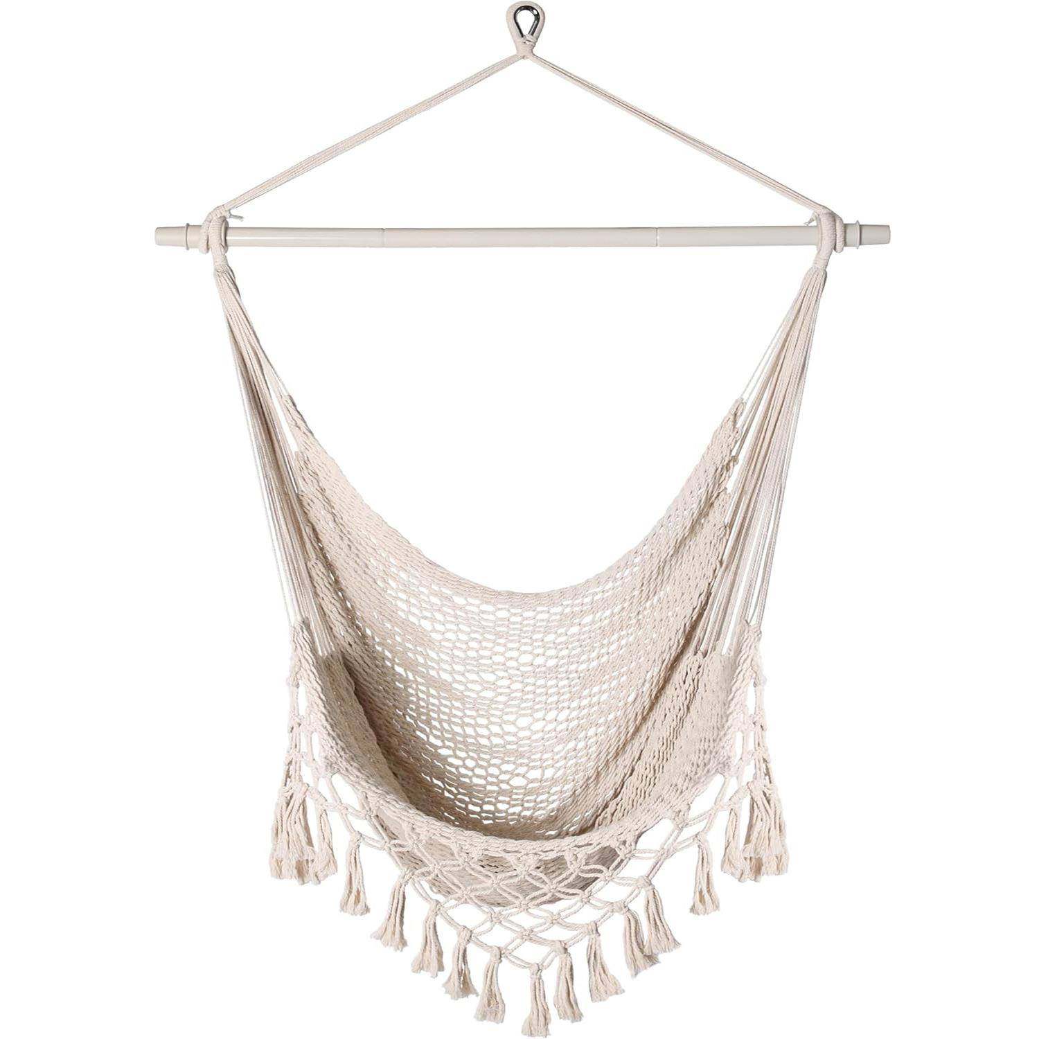 工厂3节可拆卸铁管手工编棉网状吊椅铁管网绳吊床椅,淘宝优惠券,粉丝福利购,淘宝优惠卷