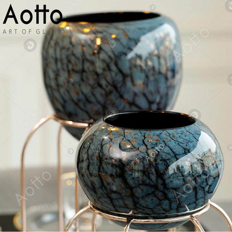 创意水培花瓶裂纹复古圆形花瓶绿植桌面装饰铁艺花架摆件家用,淘宝优惠券,粉丝福利购,淘宝优惠卷