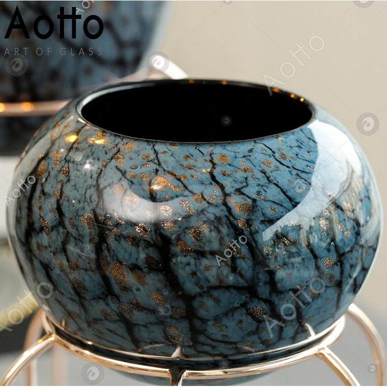 创意水培花瓶裂纹复古圆形花瓶绿植桌面装饰铁艺花架摆件家用,淘宝优惠券,粉丝福利购,淘宝优惠卷