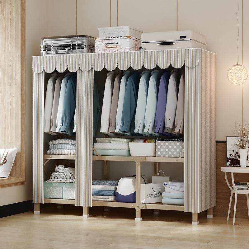 简易布衣柜免安装折叠衣柜新款单人钢架加粗加固结实耐用布艺衣橱,淘宝优惠券,粉丝福利购,淘宝优惠卷