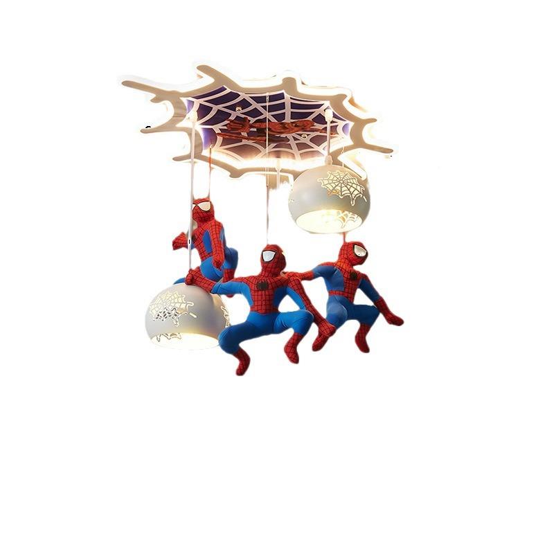 儿房灯创意孩卡通个性蜘蛛童侠吊灯现59463代简约男孩E女卧室LD护 - 图3