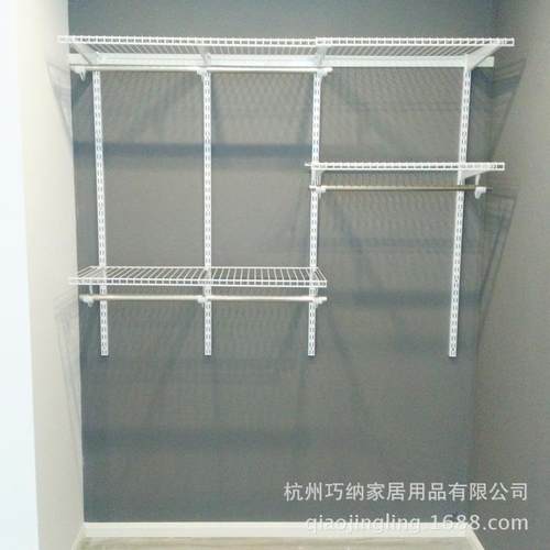 巧精灵放式衣柜金框架极CZK简小户型衣帽间挂属开墙架极简子风 - 图1