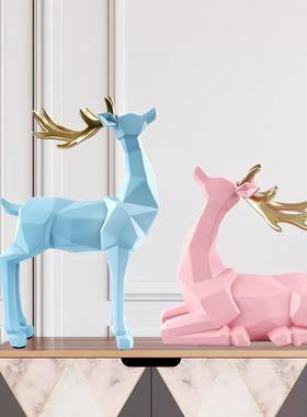 轻奢高档创7222意鹿摆客玄关电视厅柜酒柜网红代简约件家现居软装