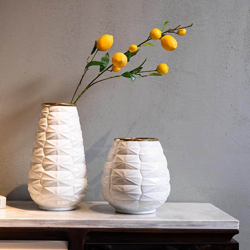 北欧陶瓷花瓶手绘描金大肚瓶客厅装饰办公室瓷器工艺品软装摆件,淘宝优惠券,粉丝福利购,淘宝优惠卷
