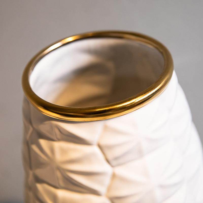 北欧陶瓷花瓶手绘描金大肚瓶客厅装饰办公室瓷器工艺品软装摆件,淘宝优惠券,粉丝福利购,淘宝优惠卷