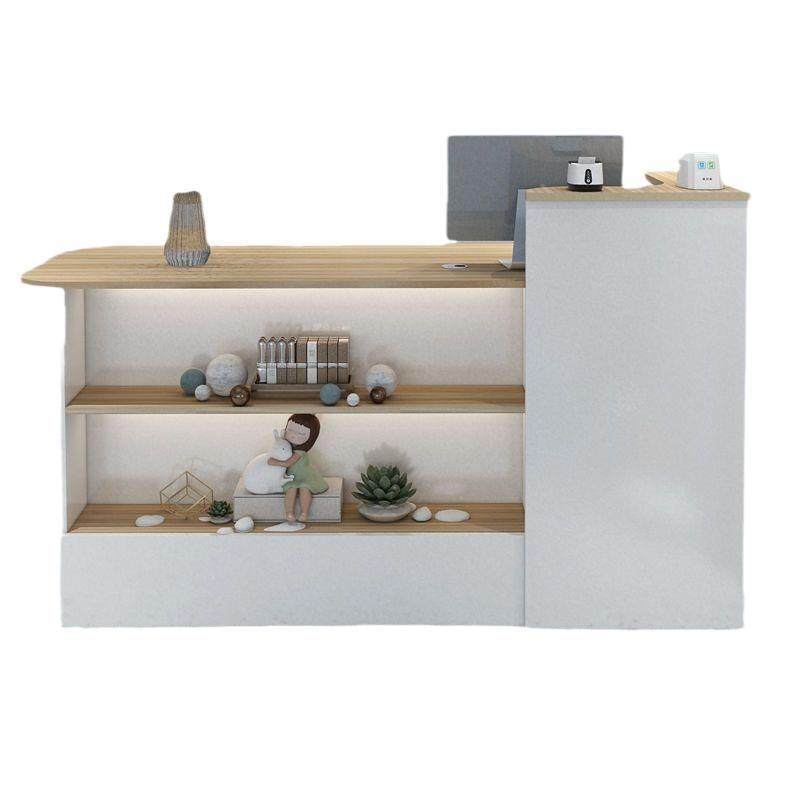 简约现代收银台服装店吧台桌圆弧柜台女装店铺小型美容院接待前台,淘宝优惠券,粉丝福利购,淘宝优惠卷