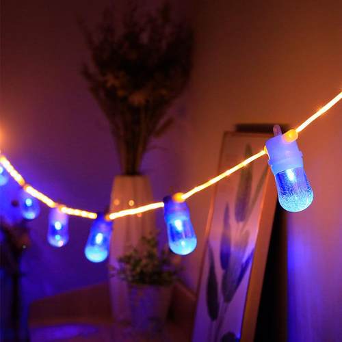 RGB皮线灯LED装室外光灯串发户外装饰串灯太阳能灯ZZD户外饰灯 - 图0