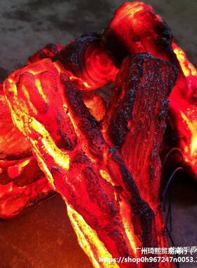 木焰炭火堆摆件舞台道具篝ALali—8火红色装饰品塑雕火真把节假火