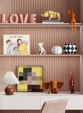 现代儿童男房女孩室书装饰品样板间生床头柜桌面简约柜卧感摆件