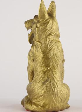 厂铜狗坐狼241狗十生二肖狗家家居工艺品器摆铜件