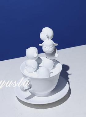 简意约式售楼TYA处柜样板间童房客儿厅茶几电视酒店别墅摆件软装