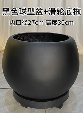 【花盆】手工制作纯镁泥材质内壁防水花盆花盆软装意境感