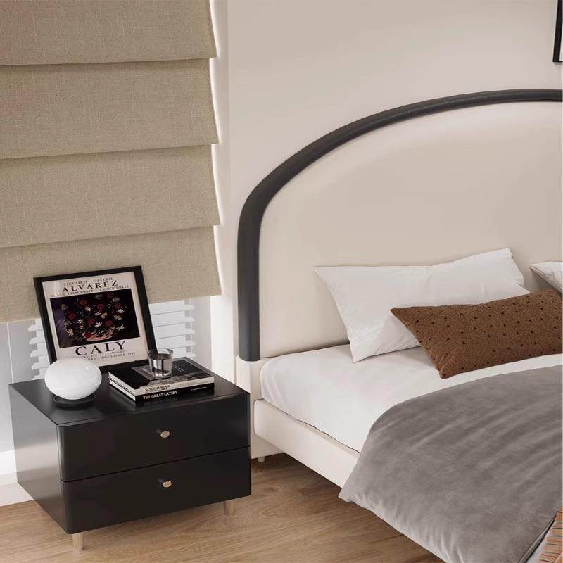 番茄设计出品莫扎比床轻奢现代主卧法式大床中古风小户型齐边布床,淘宝优惠券,粉丝福利购,淘宝优惠卷