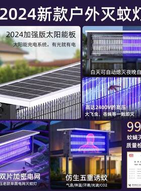 太阳能灭蚊灯民宿家用养殖场庭院户外防水插电式灭蝇灯
