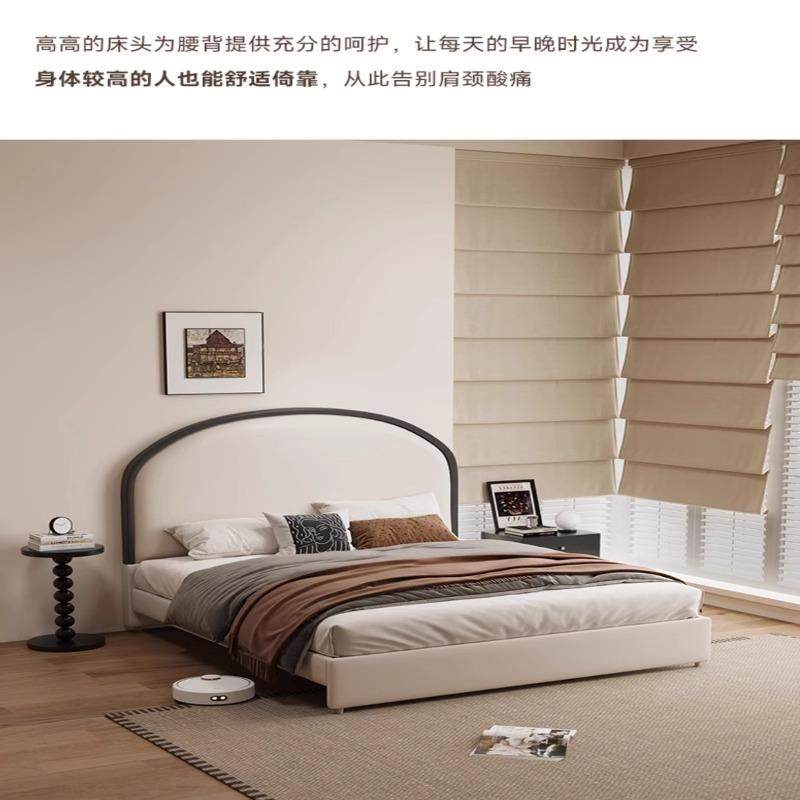 番茄设计出品莫扎比床轻奢现代主卧法式大床中古风小户型齐边布床,淘宝优惠券,粉丝福利购,淘宝优惠卷
