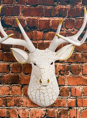 欧式仿玄真16020头动物饰壁挂户外墙面创意挂件客厅关壁墙面装饰