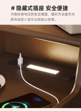 中式实木款超窄床头柜酒店民宿出租屋小户型专属夹缝收纳置物边柜