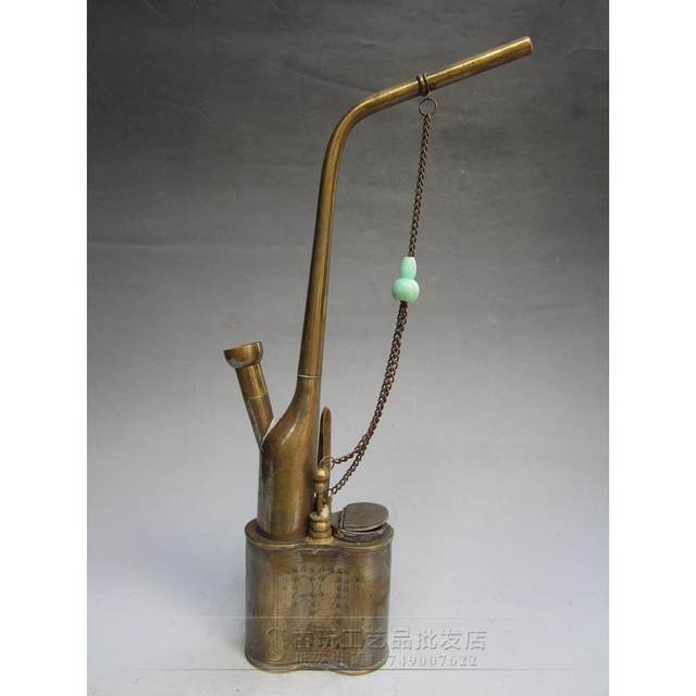 Collection of antiques and miscellaneous items, copper hookah, copper large pipe, tobacco number Fu, water pipe, VUG pipe