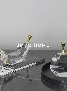 简轻奢水晶水果摆件厅售楼客电视柜软装饰品样板房办处公RFG约室