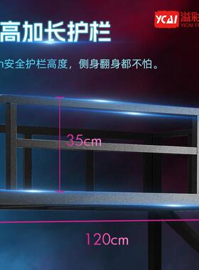 溢彩家具子母床酒店宾馆上下铺铁床家用双层铁架床网吧公寓电竞床