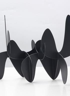 艺落术错片摆插件创意现代简约家居玄关样OJV板饰房软几何抽象软