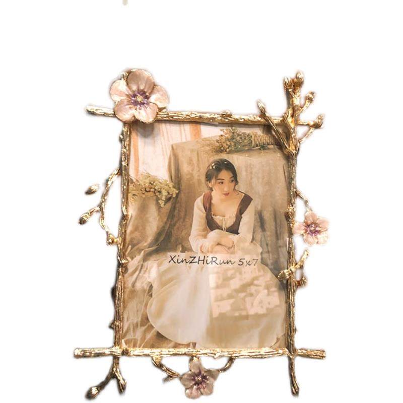 相框摆台6寸7寸轻奢金属像框北欧简约客卧室床头装饰摆件带洗照片,淘宝优惠券,粉丝福利购,淘宝优惠卷