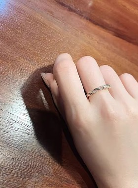 麻花编织开口素圈女士戒指